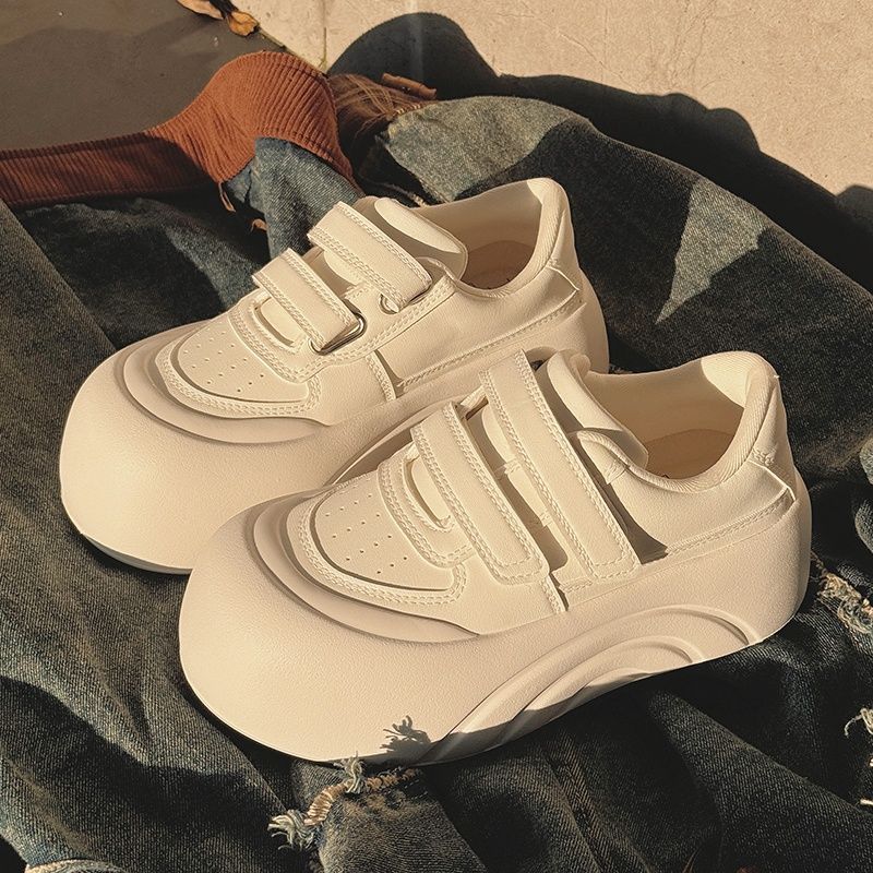 

Little white shoes women s platform heightening shoes women s 2025 new spring and summer versatile Velcro women s shoes sports and leisure shoes 40