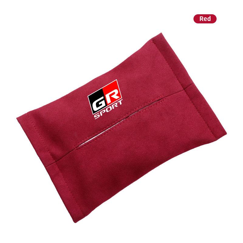 1Pcs Car Tissue Box Holder Sun Visor Seat Back Car Accessories for Toyota TRD GR Corolla Yaris Aygo Prius RAV4 Crown CHR Camry Auris