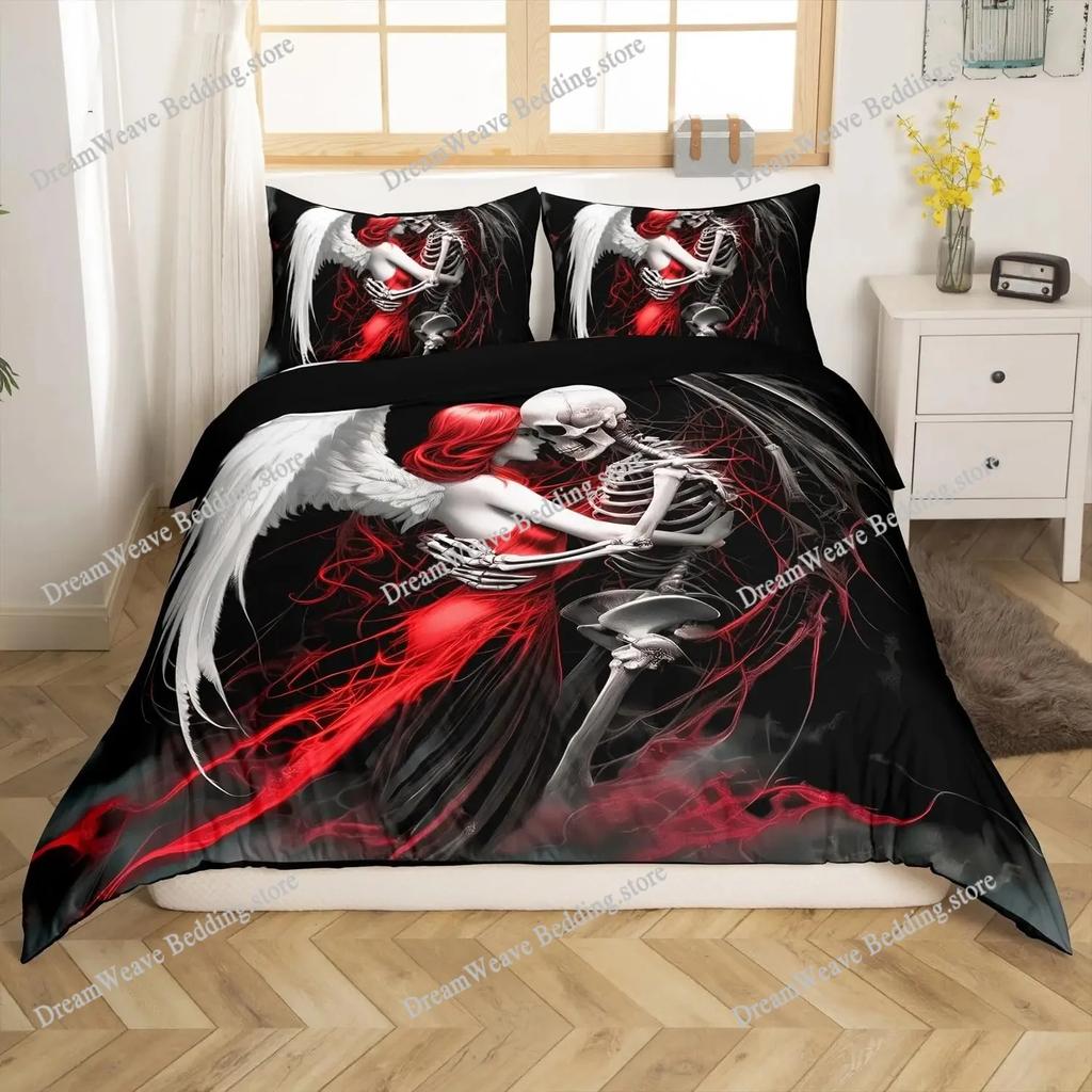 3D Print Angel Wings Bedding Set Boys Girls Twin Queen King Size Duvet Cover Pillowcase Bed Boys Adult Home Textileextile