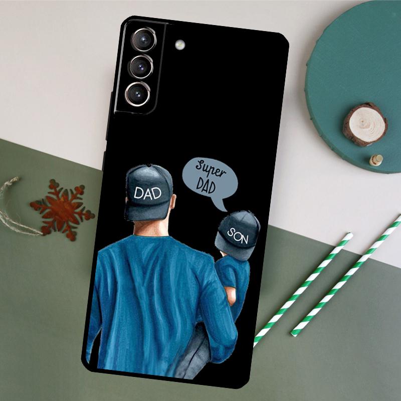 

Super Dad Mom Baby Girl Twin Phone Case For Samsung Galaxy S26 S25 Ultra S20 S21 S22 S23 S24 S10 Plus S25 FE Back Cover Galaxy S25 FE
