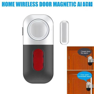 Magnetic Sensor Burglar Alarm High Decibel Detector Battery Powered Door Magnetic System Wireless Plastic High Decibel Alarm