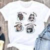 Fashion Cat Coffee Printed Tshirt Womens New Round Neck Cute Cat Casual Summer Clothes Graphic T Shirts Y2K Top Vintage