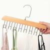 1pc Solid Wood Hanger 8 Hooks, Hook Hanger Underwear with Storage Artifact, Clothing Hanger, Clothing Storage Rack Saves Space 360 Degree Rotation