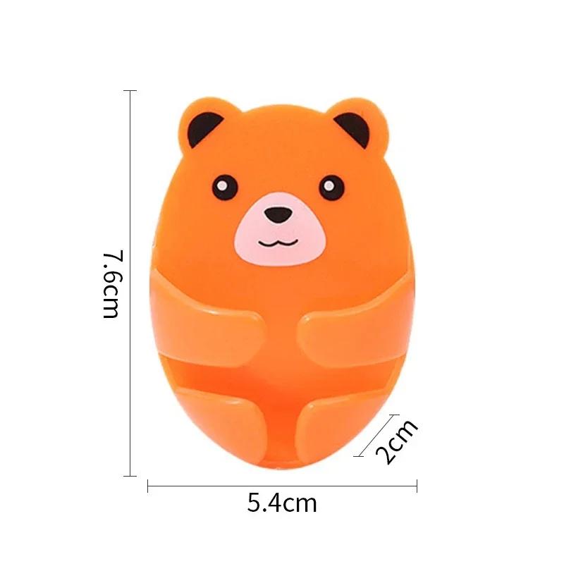 Wandmontierter Aufbewahrungshaken Bär Steckerhalter Stanzfrei Netzstecker Steckdosenhalter Küche Kabelhaken Draht Klebeaufhänger Badezimmer