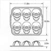 Halloween Bakeware Set, Skull-Shaped Cakelet Pan, Bronze Finish New Arrival