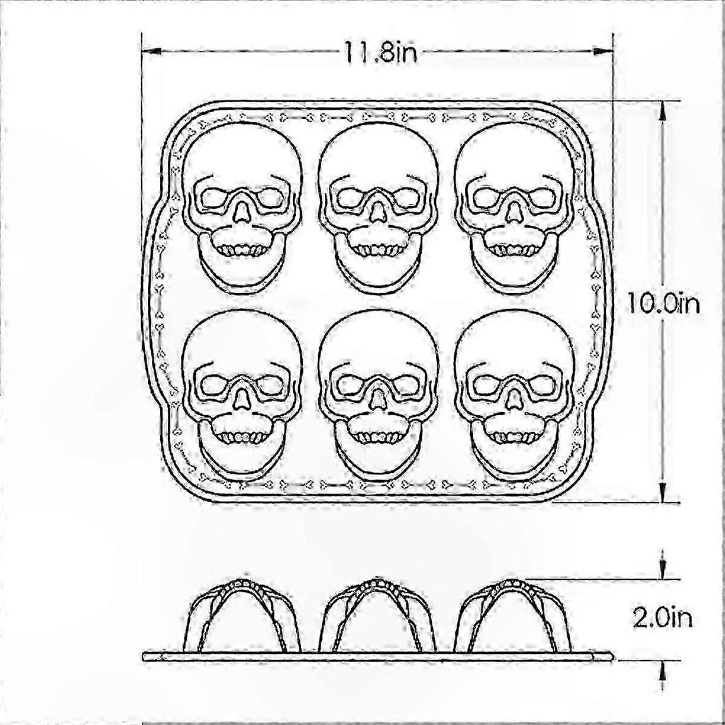 Halloween Bakeware Set, Skull-Shaped Cakelet Pan, Bronze Finish New Arrival