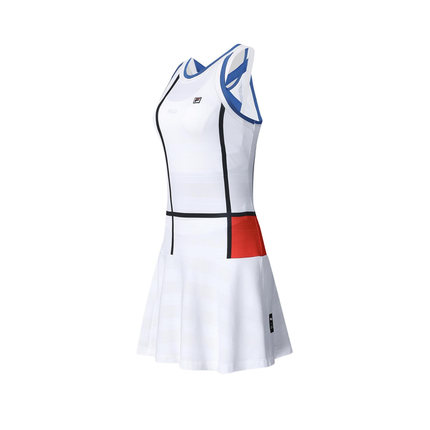 

New FILA Sleeveless Dresses Women s White A11W423311FWT 160/62A/S