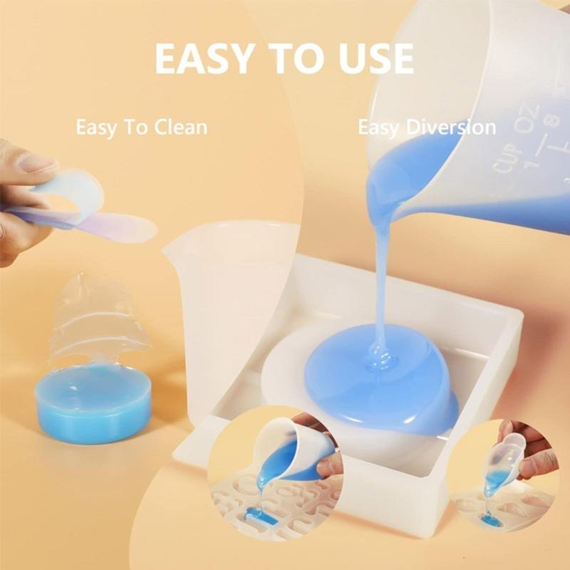 Multipurpose Resin Measuring Cup Set Sturdy Resin Materials Convenient for Craft Enthusiasts and Artists Supplies