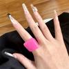 Kleurrijke Snoepkleurige Harsringen voor Vrouwen Zoete Acryl Koreaanse Mode Schattige Anillos Mujer Geometrische Onregelmatige Eenvoudige Sieraden