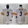 Camiseta de Fútbol Americano NFL Pittsburgh Steelers para Hombre y Mujer Manga Corta Algodón Cuello en V Ropa Deportiva de Equipo