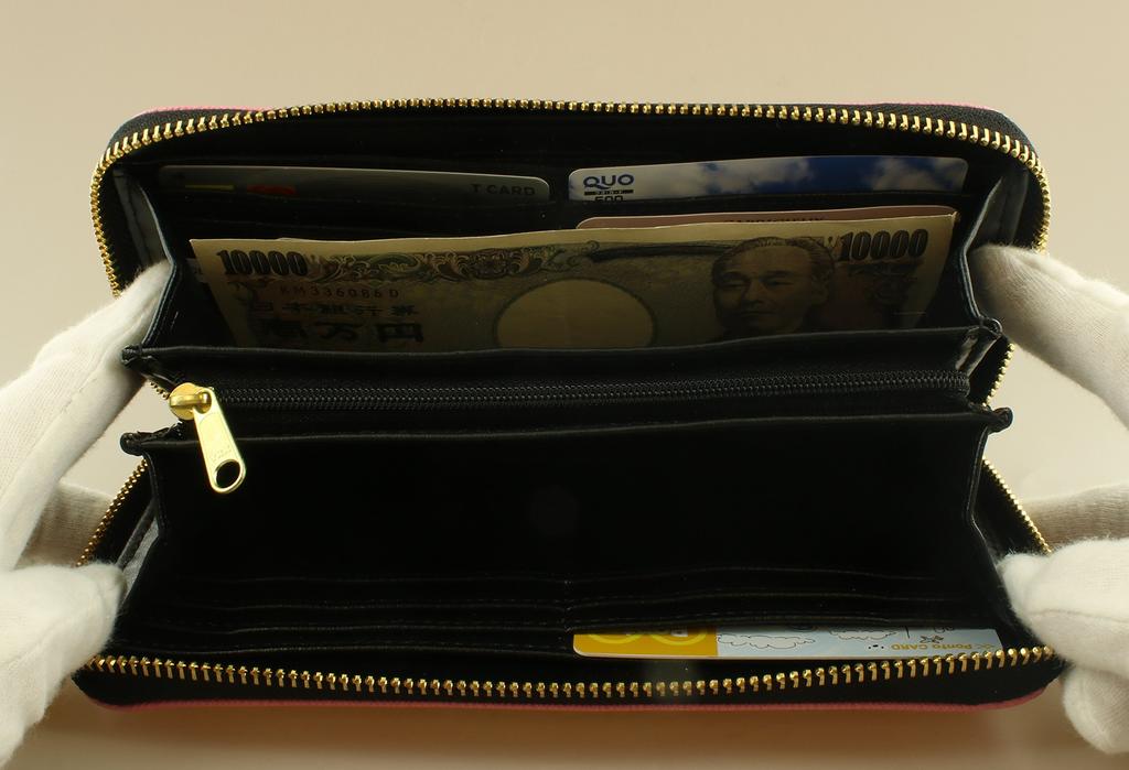 Aldi Caprice Long Wallet, Pink/Black