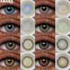AMARA Brown Color Contacts for Eyes Makeup Eyes Lenses Gray Pupils Blue Eyes Contacts Colorful Makeup Black Lens for Party