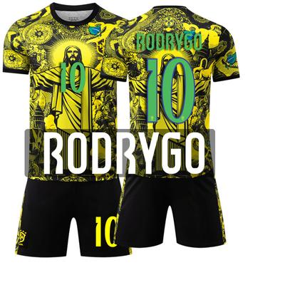 2025-2026 Brazil Golden Special Edition No.10 Rodrygo Jersey Without Socks