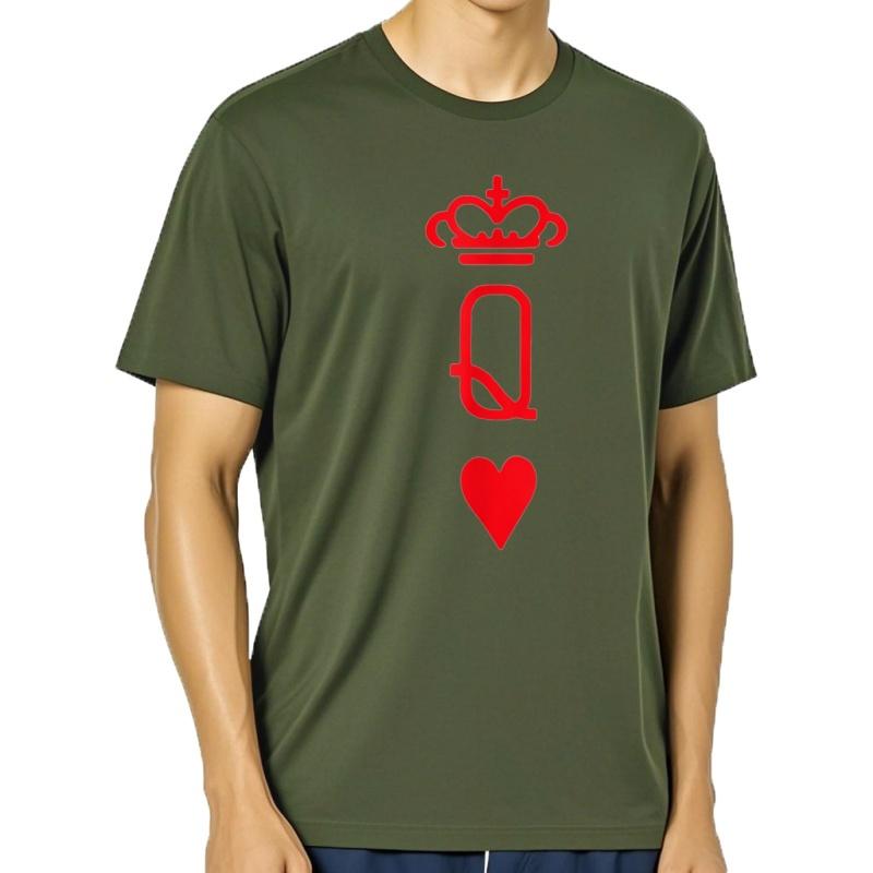 Top De Naipes Para Mujeres Y NiñAs Camiseta Roja De Reina De Corazones Camiseta Para Hombre Ropa De Calle De Verano