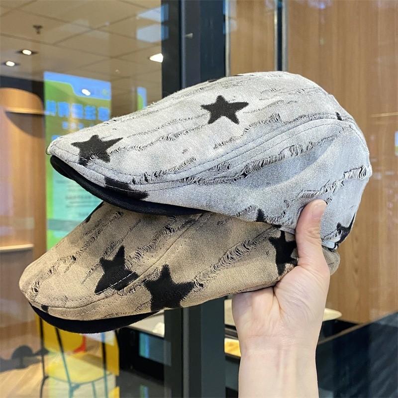 Star Pattern Vintage Baseball Cap For Women With Sun Protection And Breathability Summer Style