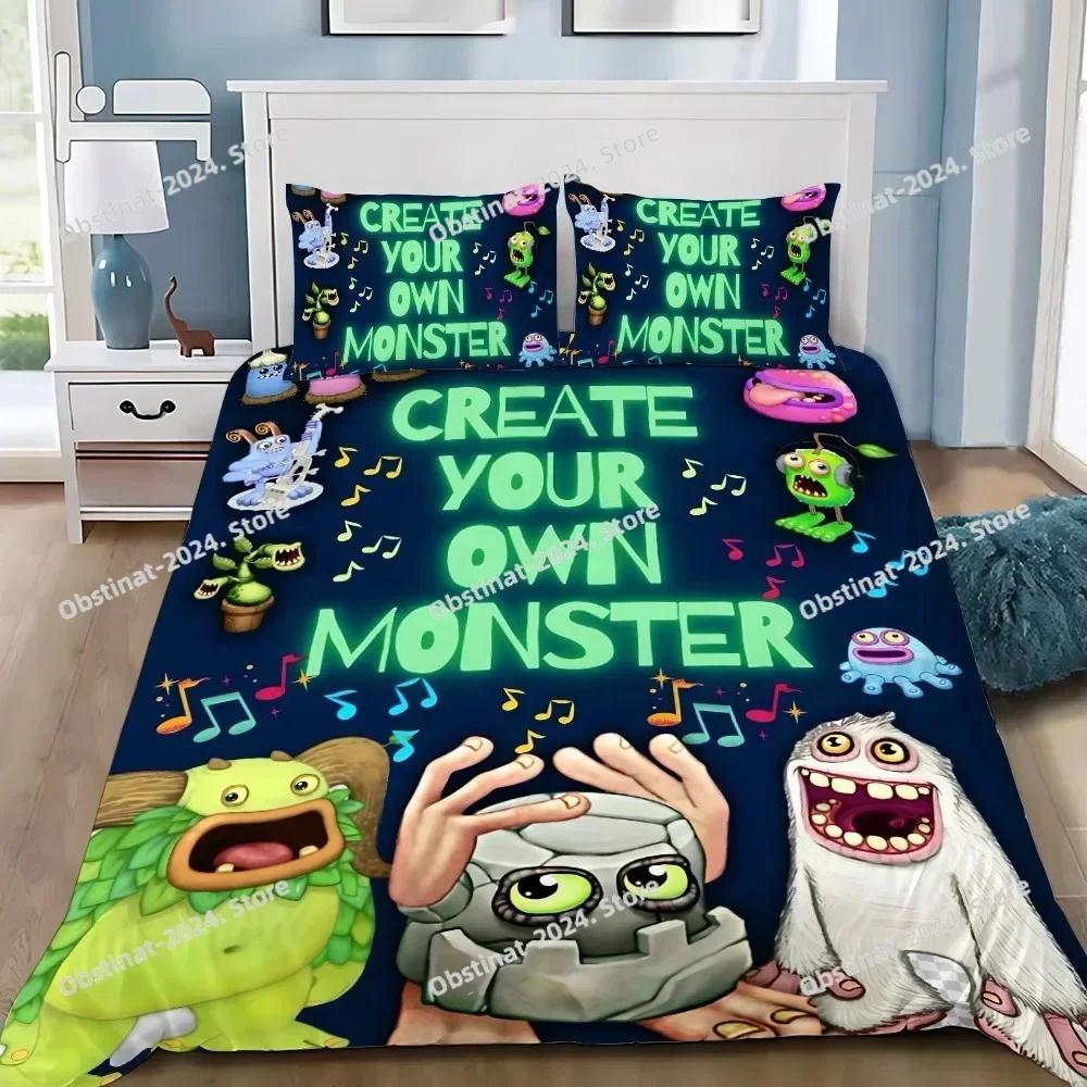 Duvet Pillowcase Bedding Set Adult Boy My Singings M-Monsters Girl Bedroom Decoration Children Gift Single Double Large Size