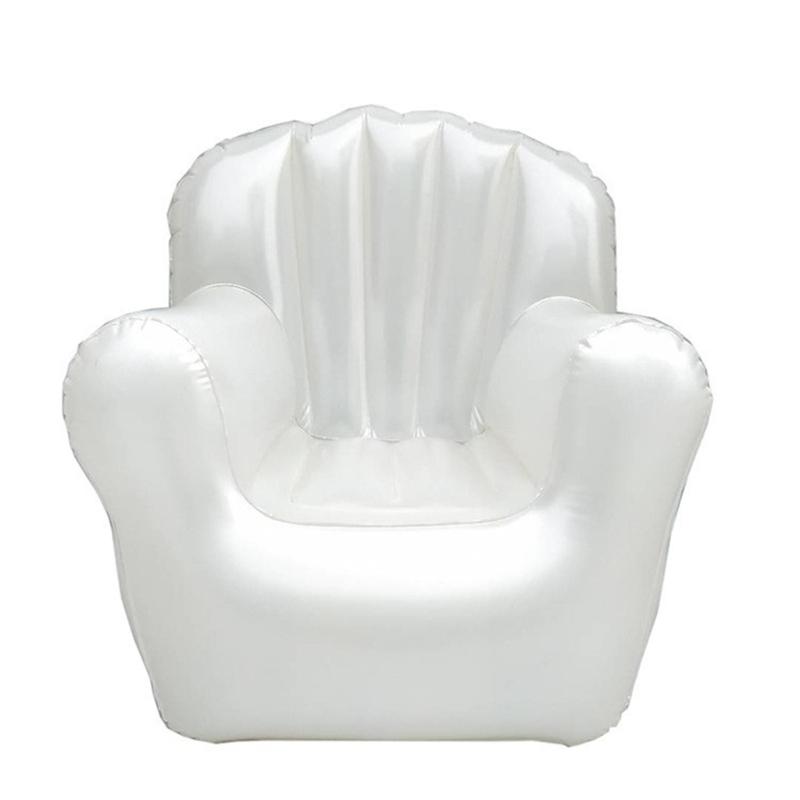 Transparenter aufblasbarer PVC-Sofastuhl Robuste Ausführung Ergonomisches Design Luftsofa zur Entspannung Außenbereich Garten Poolseite