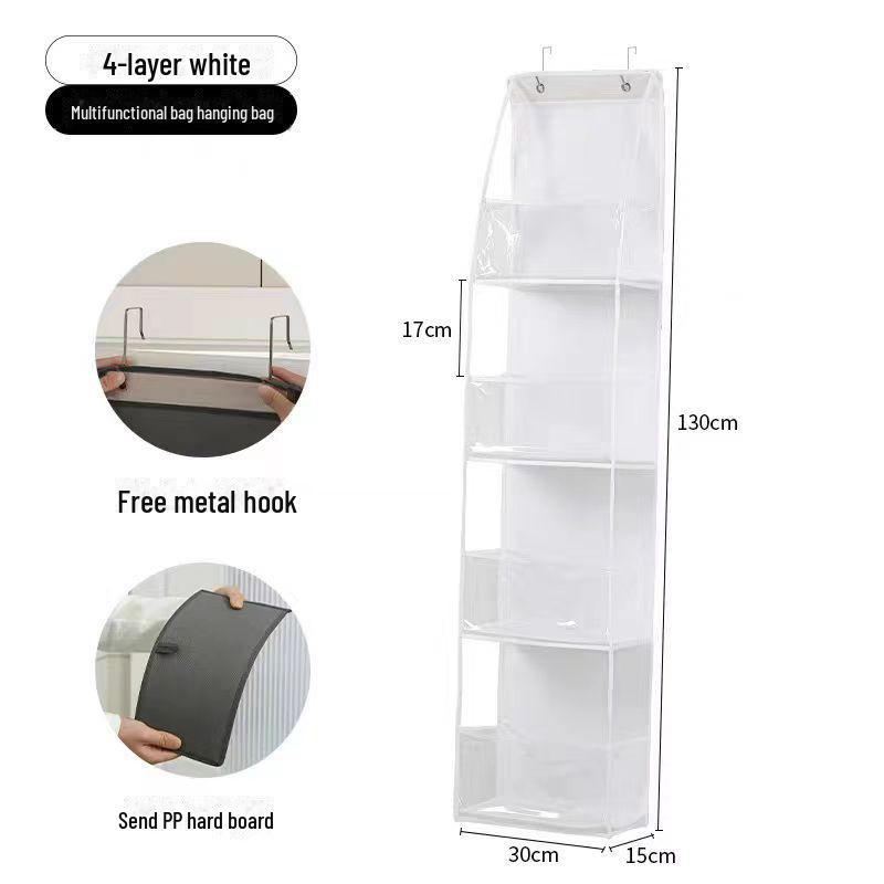 Waterproof Hanging Storage Bag: Wall-Mounted Organizer with Layers for Dorms and Bathrooms