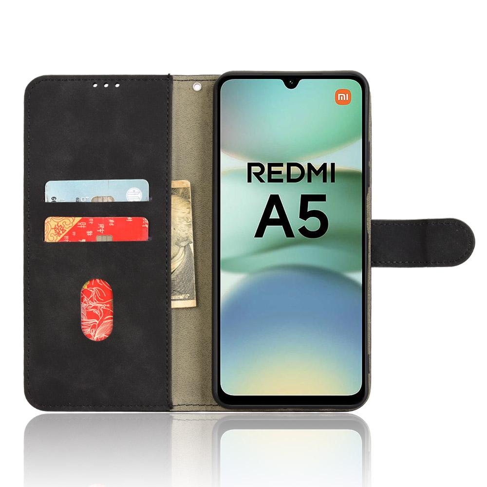 For Xiaomi Redmi A5 4G (171.7mm)/Poco C71 4G Leather Case Skin Feel Anti Drop Wallet Flip Phone Cover