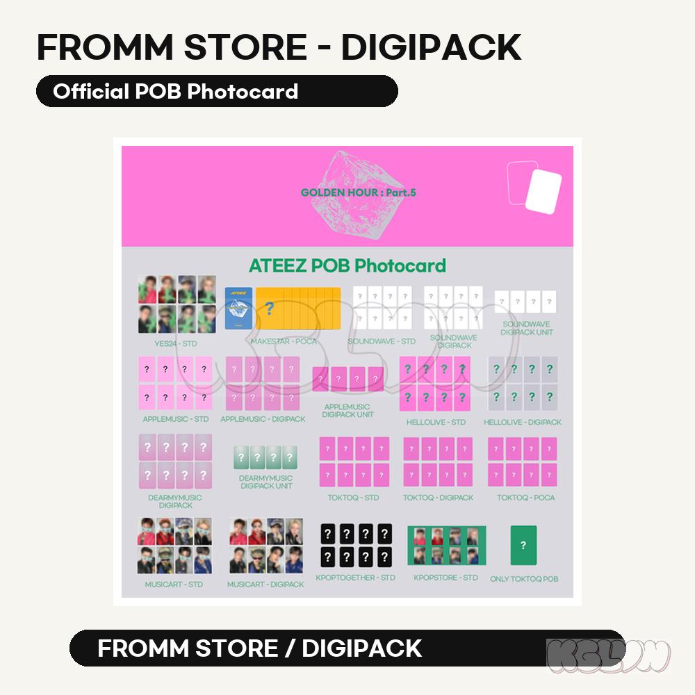 Pre-order ATEEZ GOLDEN HOUR Part.5 POB Photocard Select Kpop