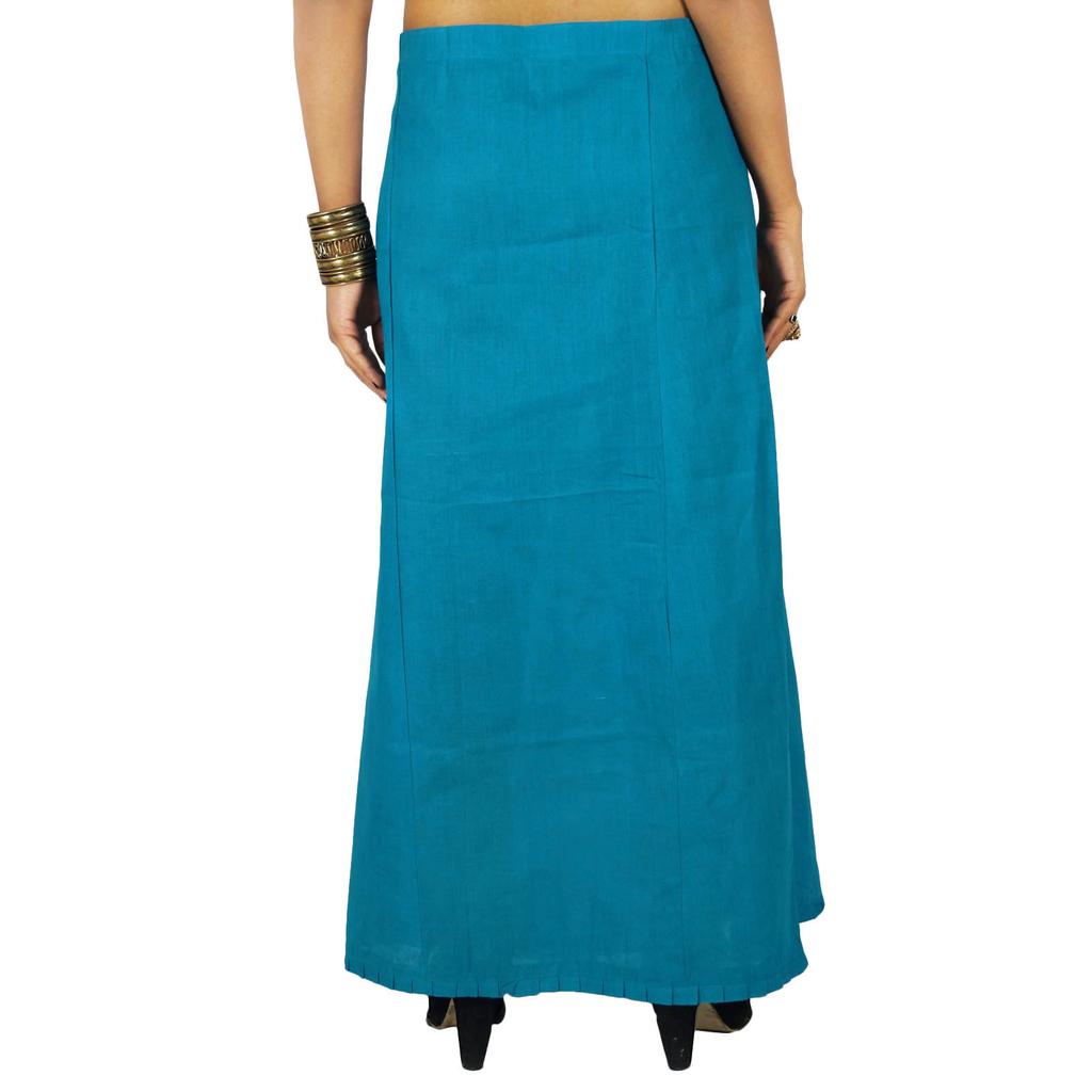 Solid Bollywood Cotton Inskirt Stitched Indian Petticoat Lining For Sari