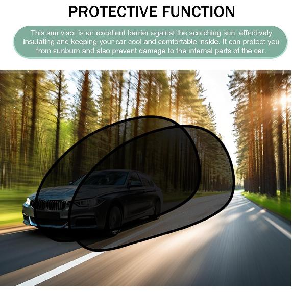 2PCS Universal Auto Window Shade, Car Sunshade, Baby Side Window Car Sun Shades, Blocks Over 98% Of Harmful UV Rays, Provides Glare And UV Protection