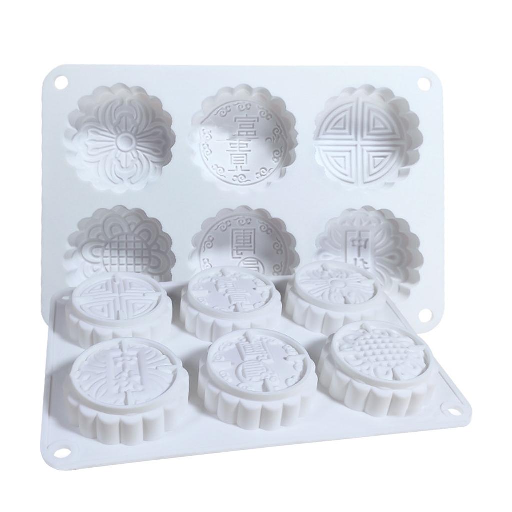 Silicone Mooncake Moulds Mid-Autumn Theme Mooncake Decorating Tool Pudding Molds