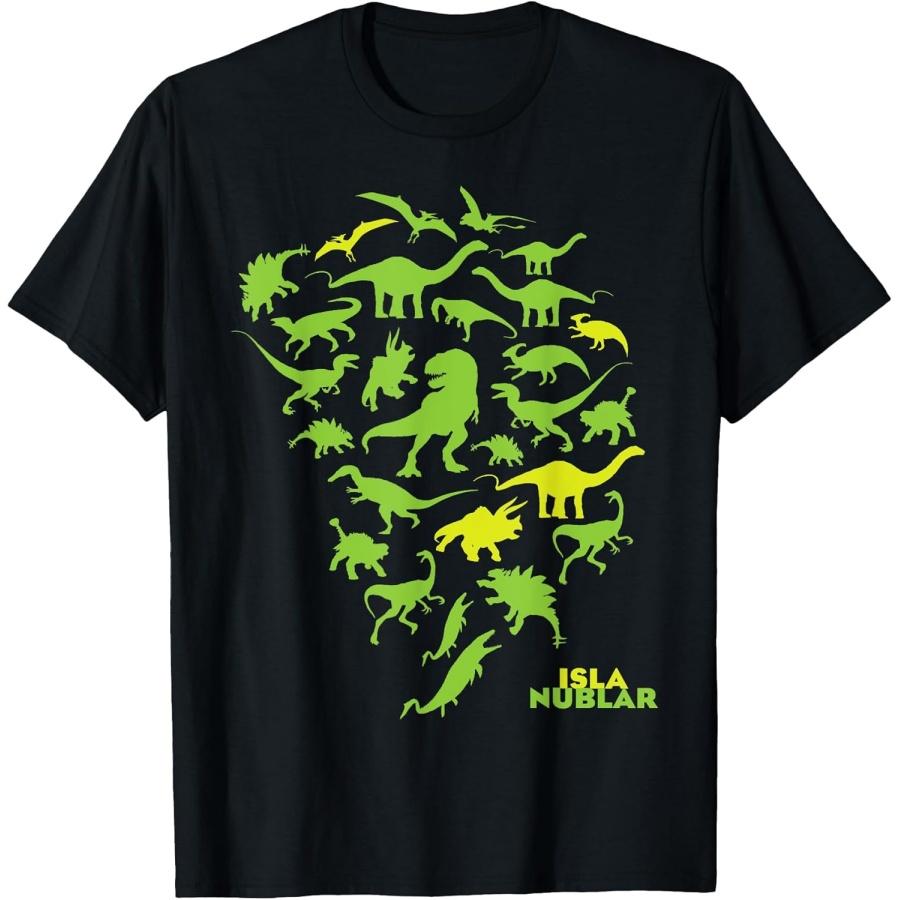 Jurassic World Green & Yellow Isla Nublar Dinosaurs T-Shirt S