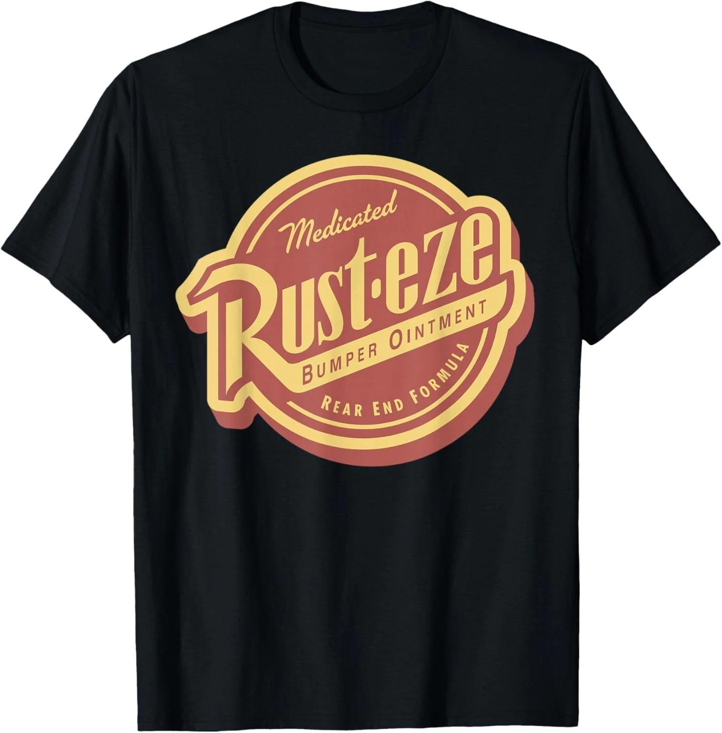 

Disney Pixar Cars Rusteze Bumper Ointment Logo Emblem 100% Cotton T-shirt Mens Tees Top M