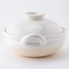 Hasenen Earthen Pot Healthy Steam Pot Medium 27 Cm 2000 Ml For People Open Fire Only White Iga Ware Made In Japan 2-4 ZW-23