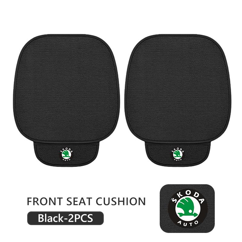 AES1 For Skoda Breathable Car Seat Cover Ice Silk Summer Car Seat Cushion Protector Kodiaq Fabia Kamiq Karoq Octavia 2 3 Rapid Scala