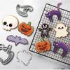 OHOME 9 PCS Halloween Cookie Cutters Kit Halloween Party Favors - Shaped In Bat Ghost Cat Pumpkin Coffin | Stainless Steel Halloween Party
