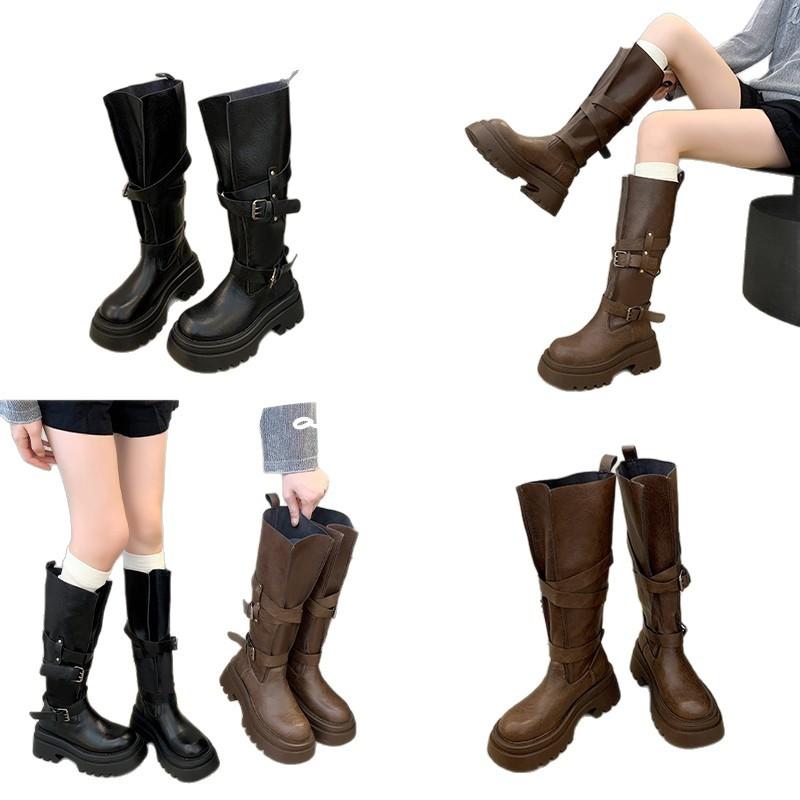 Autumn and winter women's versatile fashion tall tube platform fashion boots new tall Martin boots