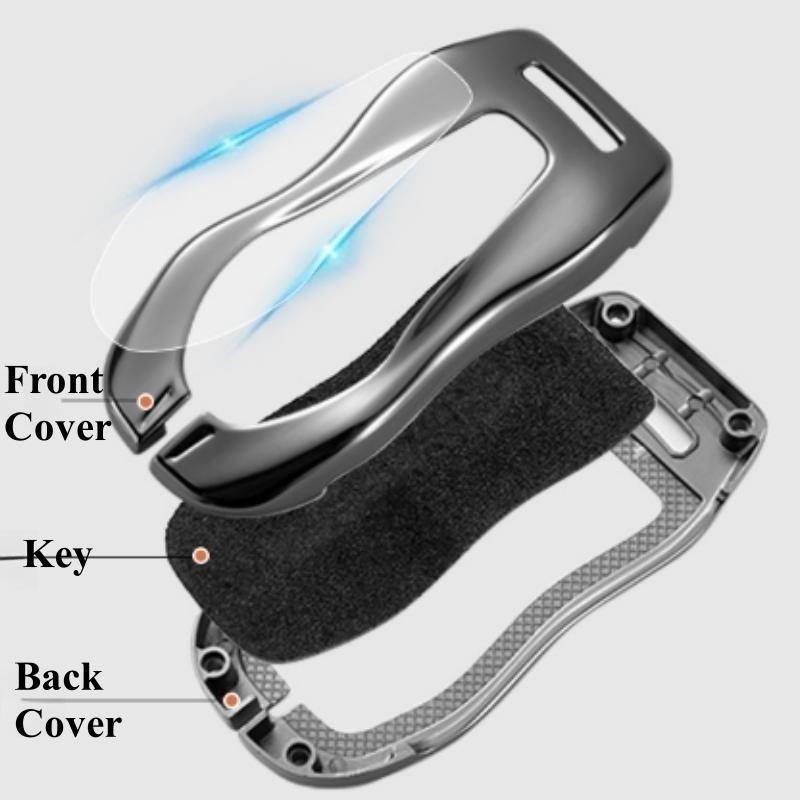 Alloy Leather Car Remote Key Case Cover for Geely Azkarra Tugella FY11 2019 2020 Atlas Pro New Emgrand GS X6 SUV EC7 Styling