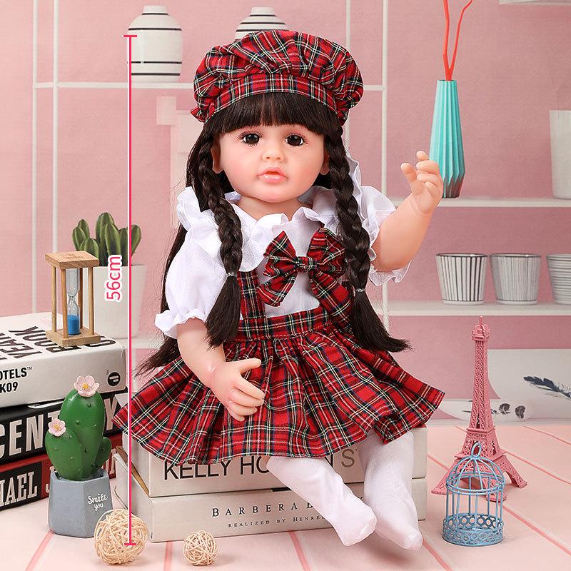56cm Reborn Simulation Barbie Baby Doll Gift Set - Soft Gel Toy for Girls