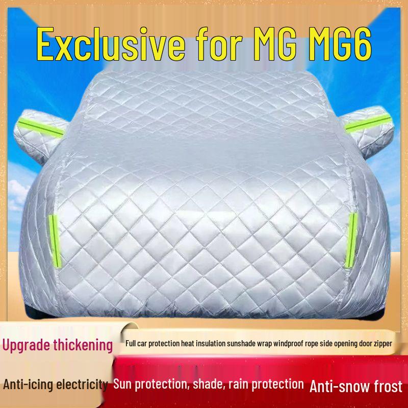 

2023 MG6 Car Cover: Anti-Hail, Sun & Rain Protection, Thick Cotton Quilt Thickened with Cotton, Anti-Hail, All Seasons