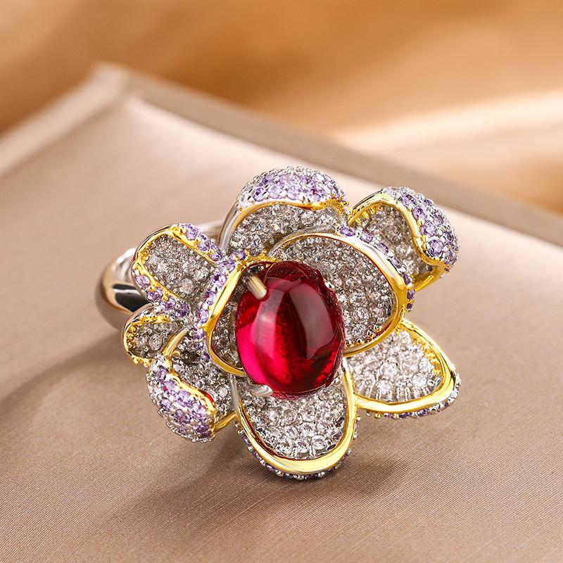 

Ожерелье Кольцо Рубиновый Цвет Высокого Качества Темперамент Женский