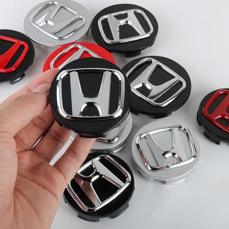 4Pcs 58/69MM Car Badge Wheel Hub Center Cover Stickers For Honda Fit Jazz GK5 Civic Type-R CRV Pilot Accord Insight Spirior City