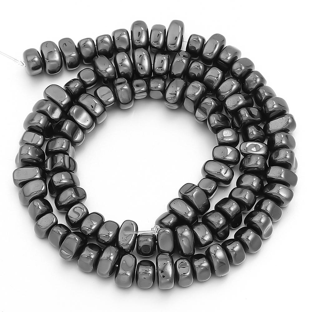 

5x8mm Natural Hematite Stone Beads Multicolor Flat Loose Spacer Stone Beads For Jewelry Making DIY Bracelet Necklace Accessories 5x8mm apx 90pcs чёрный