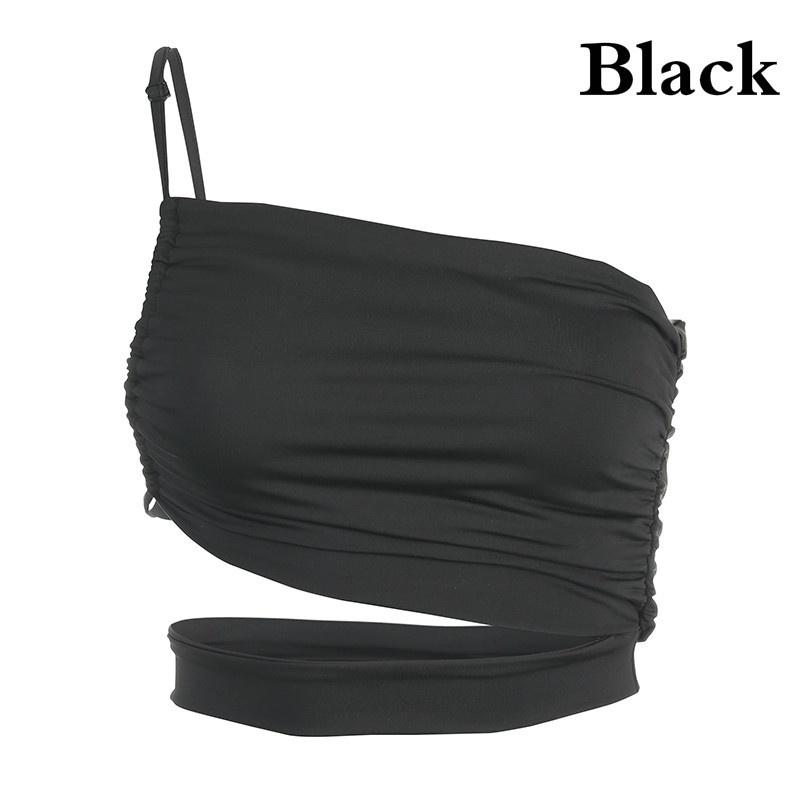 Hollow Out Sexy Crop Top Women One Shoulder Summer Casual Sexy Tops