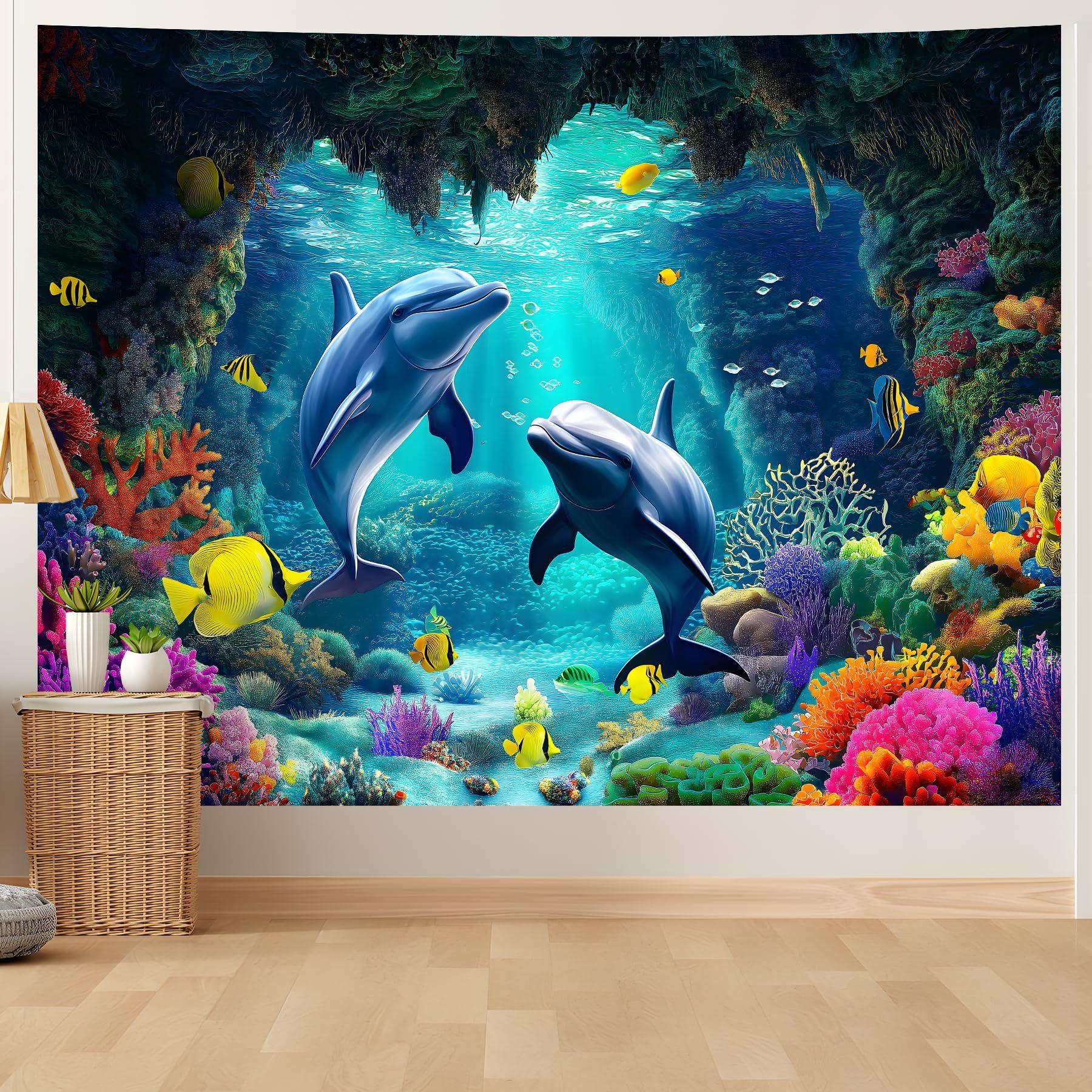 Underwater World tapestry 75x100 чёрный