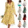 Women's Summer Loose V Neck  Dress, Elegant Dress