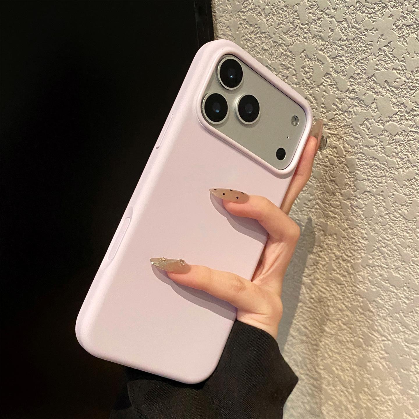 

Apple iPhone 17 Pro Max Light Pink Large Hole Liquid Case for 16 Pro/15/14 Pro models iPhone 14