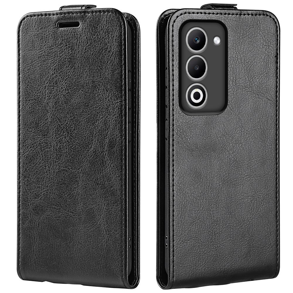 For Oppo A5 5G Case with Card Slots Vertical Flip Leather Phone Cover - Brown