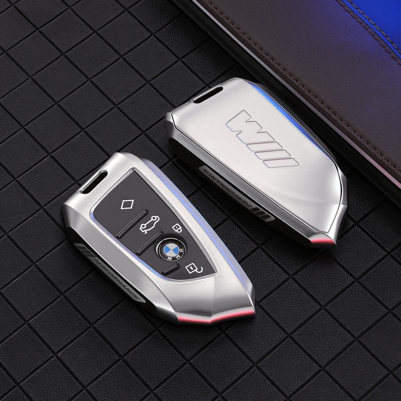 Zinc Alloy Leather Car Key Case Shell Cover For Bmw F20 G20 G30 X1 X3 X4 X5 G05 X6 X7 G11 F15 F16 G01 G02 F48 Auto Accessories RR8