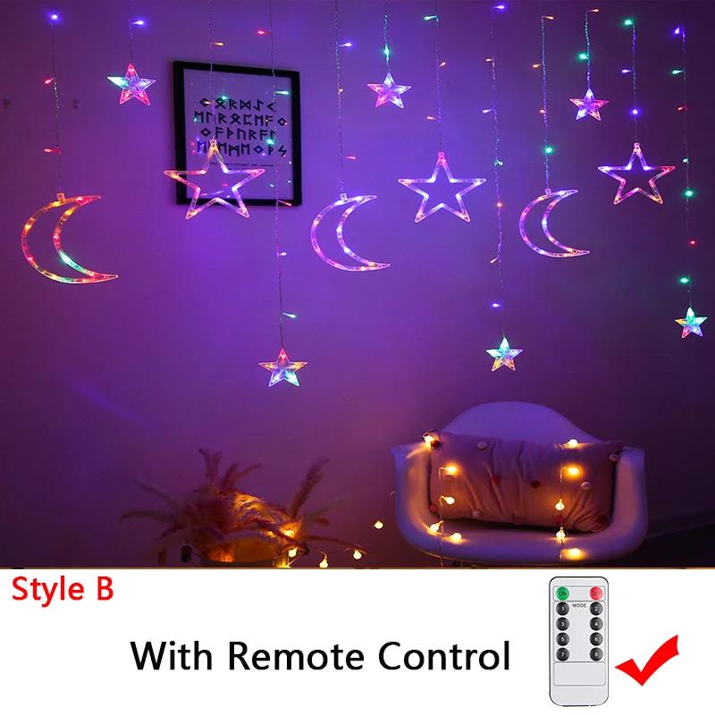 Christmas Decor String Garland Curtain Light LED for Wedding Home Christmas Tree Ornament 2024 Navidad Xmas Gift 2025 New Year