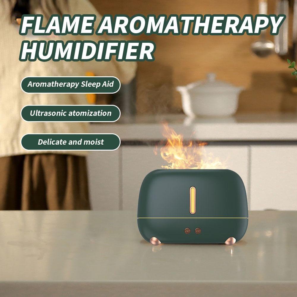 7 Colors Light Flame Aromatherapy Diffuser USB Flame Humidifier Aroma Diffuser  Office