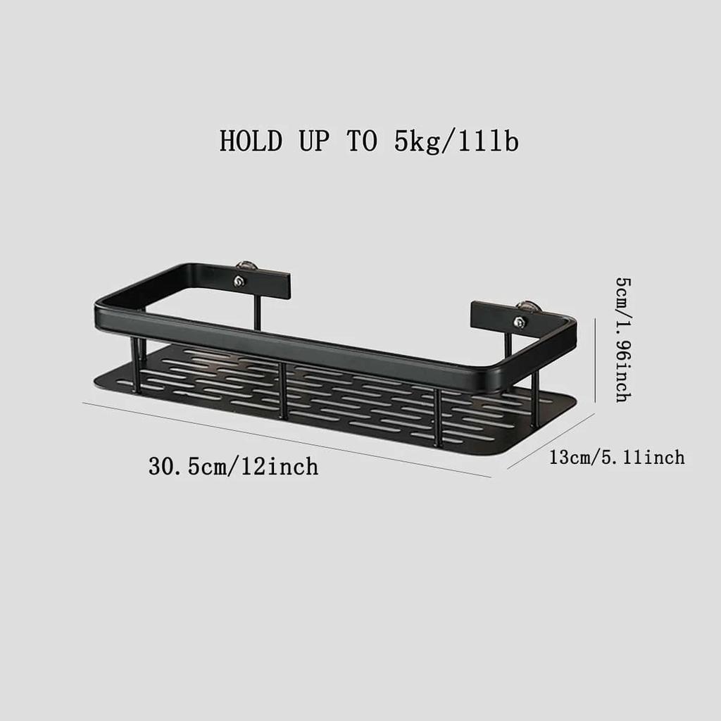Bathroom Shelf Kitchen Storage Organizer Aluminum Alloy Shampoo Rack Shower Shelf Bathroom Accessories No Drill Shelf