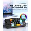 RGB Hot Swap Wired Mechanical Gaming Keyboard with Volume Scroll Jostic Backlit 19Keys Programmer Keypad for Computer Laptop