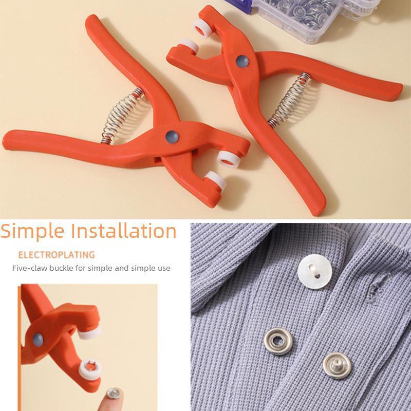 Baby Clothes Quilt Fastener Set: Easy Five-Claw Buckle Installation Tool, Snap Buttons, Mother-Child and Small Buttons.